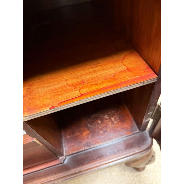 Mid Century Drop Front Cocktail Cabinet Dry Bar For Sale - Image 9 of 14