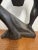 Vintage Abstract Thinking Man Sculpture Figurine Modernist Black Art Decor For Sale - Image 9 of 11