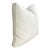 Off-White Velvet Box Pillow With Feather Down Insert For Sale