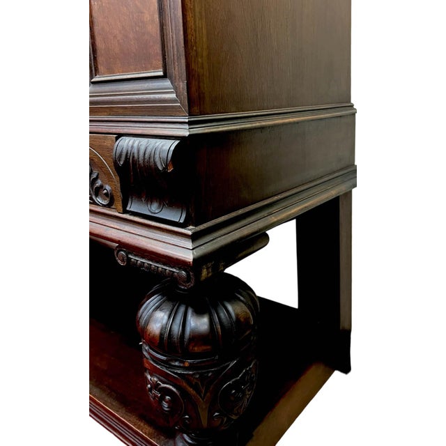 Antique Renaissance Revival Buffet Cabinet With Hutch, C. 1880–1900 For Sale - Image 18 of 18