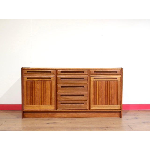 Mid 20th Century Mid Century Modern Vintage Teak Danish Sideboard Credenza in the Style of Dyrlund For Sale - Image 5 of 14