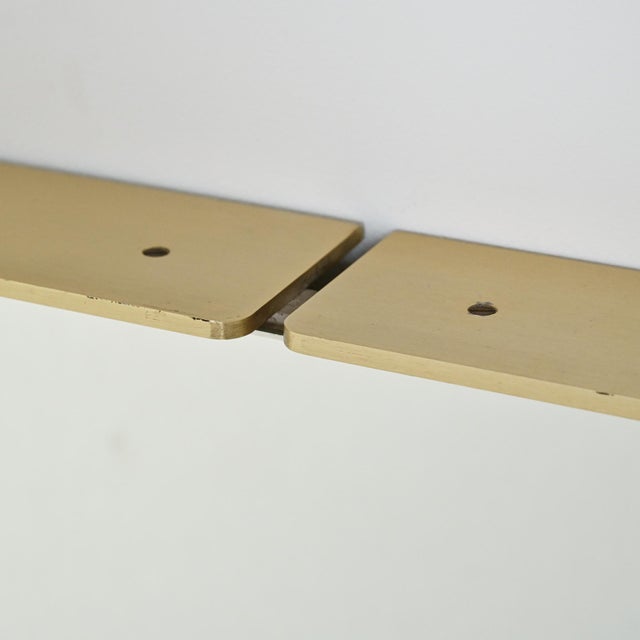 Rectangular Gilt Metal Mirror, 1970s For Sale - Image 6 of 11