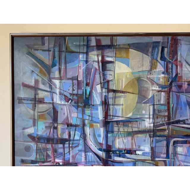 1980s 1970’s Oswaldo Gutierrez (1917– ) Cuban Expressionist Abstract Oil on Canvas Painting For Sale - Image 5 of 11