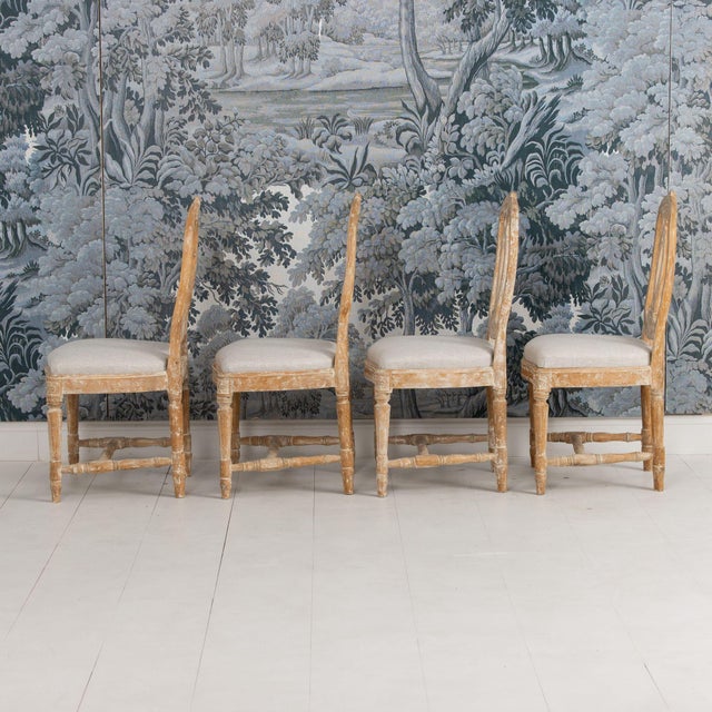 Set of Four 18th C. Swedish Gustavian 'Model' Chairs in Original Paint For Sale - Image 11 of 17