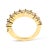 Early 21st Century 14K Yellow Gold Plated .925 Sterling Silver 2.0 Cttw Round Brilliant Cut Diamond 10 Stone Anniversary Band Ring - Size 8 For Sale - Image 5 of 7