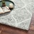 Modern Pasargad Home Moroccan Silver Microfiber & Cotton Area Rug- 5' 0" X 8' 0" For Sale - Image 3 of 6