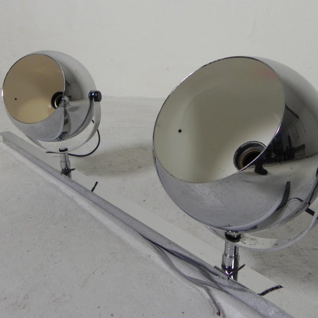 1950s Chrome-Plated Ball Spotlights on Rail, 1950s For Sale - Image 5 of 14