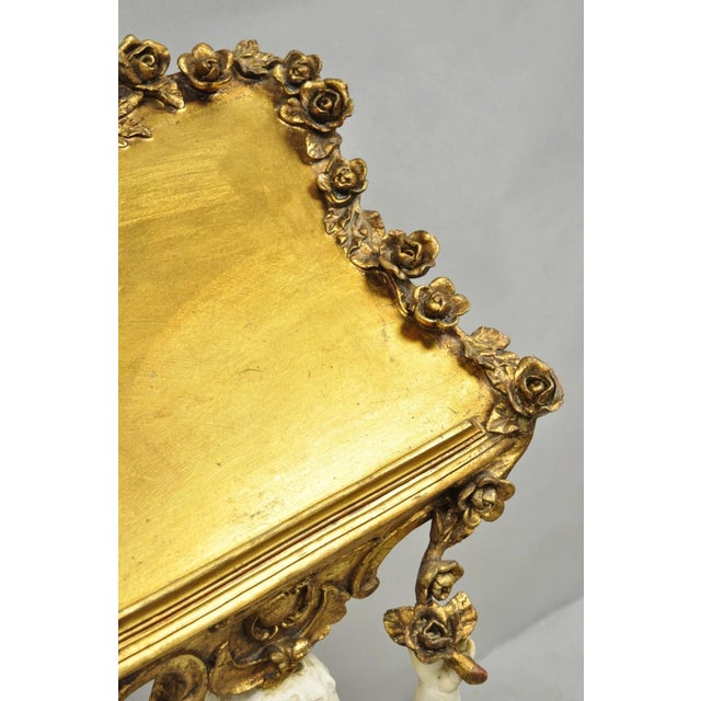Vintage Italian Venetian Figural Cherub Putti Gold Gilt Resin Bookstand Lectern For Sale In Philadelphia - Image 6 of 18