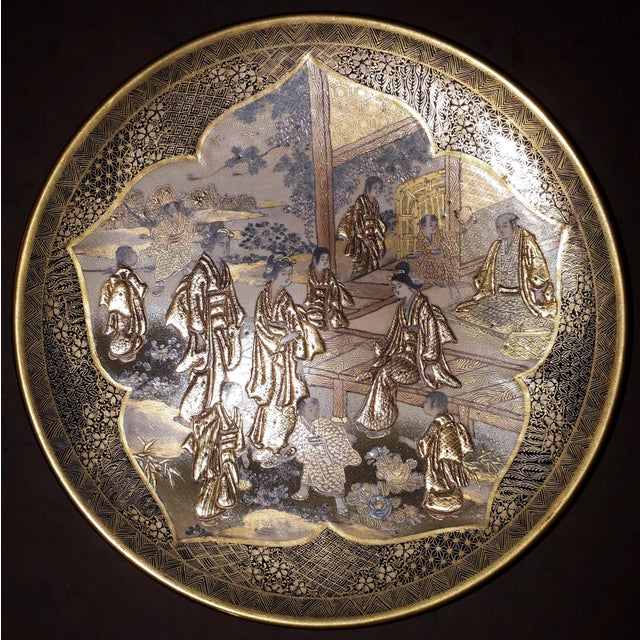 Meiji Satsuma Earthenware Dishes, Japan, 1890s, Set of 2 For Sale - Image 4 of 9