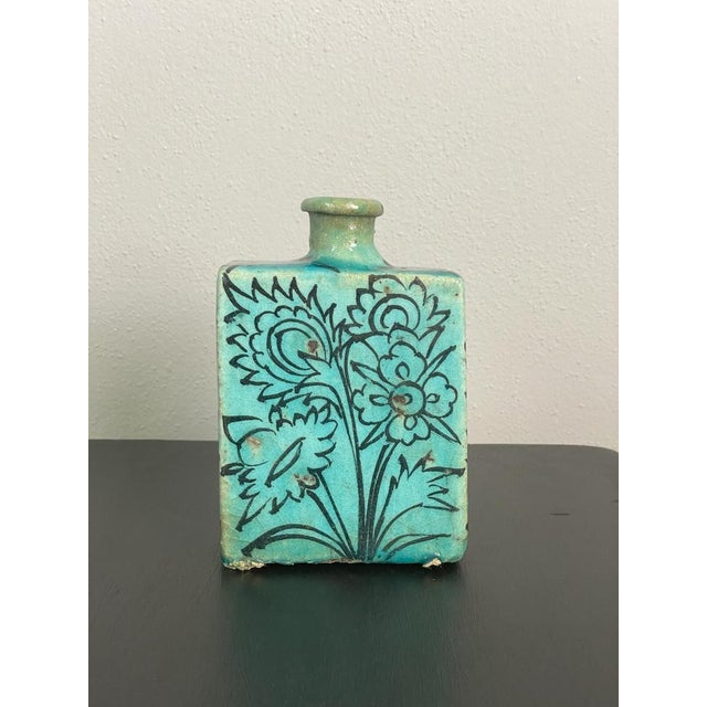 Turquoise Small Turquoise Qajar Vases, Set of 2 For Sale - Image 8 of 8