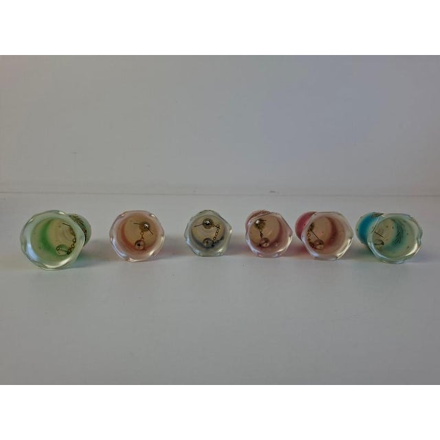 Vintage Czechoslovakian Glass Christmas Bells, 1960, Set of 6 For Sale - Image 10 of 17