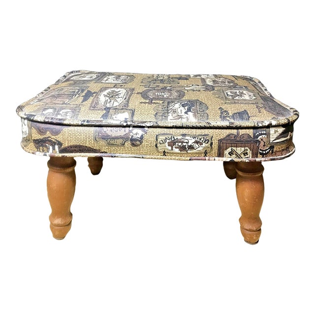 Vintage MCM 60s Babcock Phillips Foot Stool For Sale