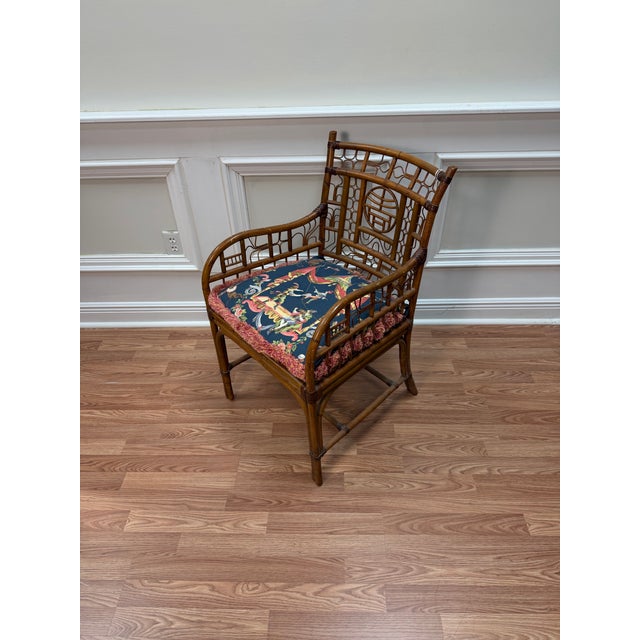 Elevate your interior with this exceptional Hollywood Regency armchair crafted by the renowned Century Furniture. Modeled...