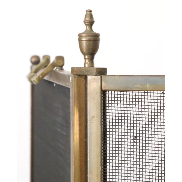 Mid 20th Century Antique Traditional Folding Fireplace Screen For Sale - Image 5 of 9