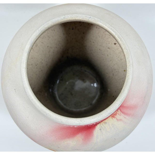 Ceramic Mid-Century Nemadji Marbled Art Pottery Vase – 5.5" Hand-Dipped Swirl For Sale - Image 7 of 7