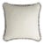 HAPPY PILLOW EDITION Velvet Dirty White Cushion with Multicoloured Fringes by Lorenza Briola for LO Decor For Sale