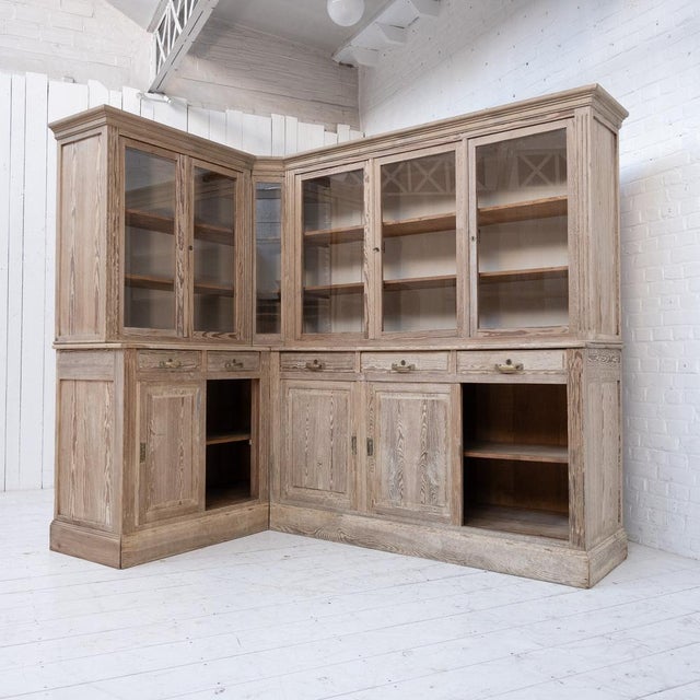 Large Corner Bookcase, 1930s For Sale - Image 3 of 14
