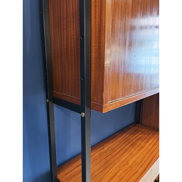Wooden Two Modules Bookcase, 1960s For Sale - Image 12 of 13