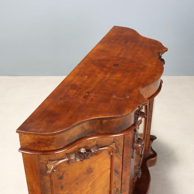 Brown Louis Philippe Credenza in Walnut For Sale - Image 8 of 10