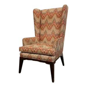 Mid Century Modern Tommi Parzinger Attributed Tall Wingback Chair