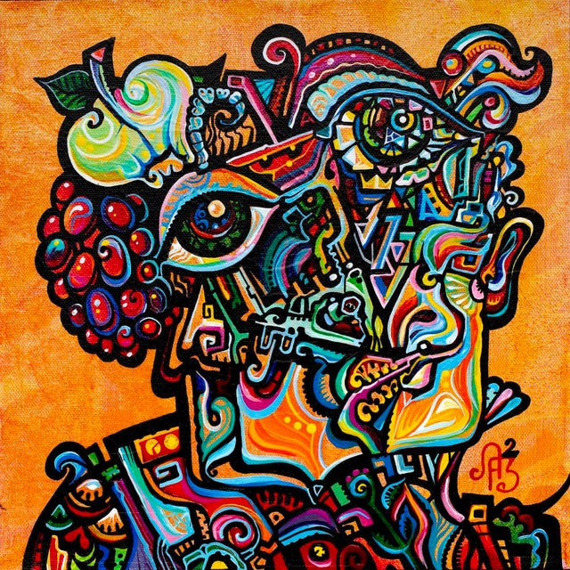 Alexander Arshansky, "Wake Me Up" Abstract/Cubist Piece For Sale