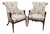Pair of Georgian Revival Mahogany Library Lounge Chairs, C. 1925–1945 For Sale