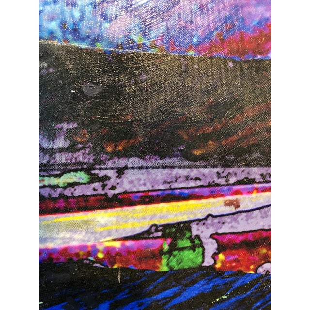 Patrick Archer, Pop Art Modernist Mixed Media Vibrant Day Glo Collage Painting Patrick Archer, 2006 For Sale - Image 4 of 9