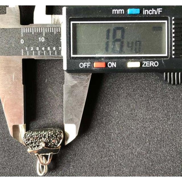 10 Karat White Gold Freeform Necklace and Fancy Pendant With Diamond For Sale - Image 9 of 11