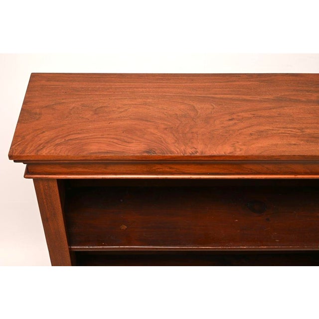 Antique Victorian Open Bookcase in Walnut, 1870 For Sale - Image 6 of 10