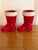 1930s German Pulp Paper Mache Santa Boot Candy Holders, Set of 2 For Sale - Image 4 of 12