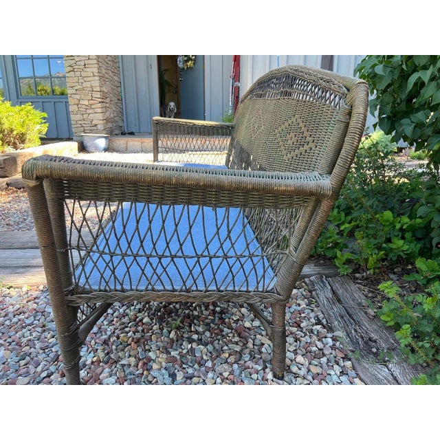 Wicker Settee 1930's For Sale In Aspen - Image 6 of 12