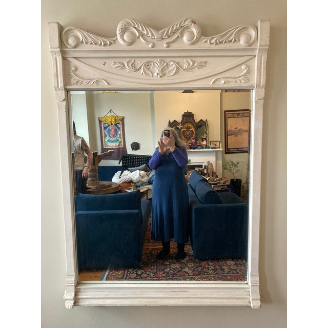 Large Victorian Oak Painted Mirror For Sale In Richmond - Image 6 of 6