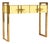 Italian Console Table in Butter Yellow Murano Glass and Brass from Justfurnituress SRL For Sale