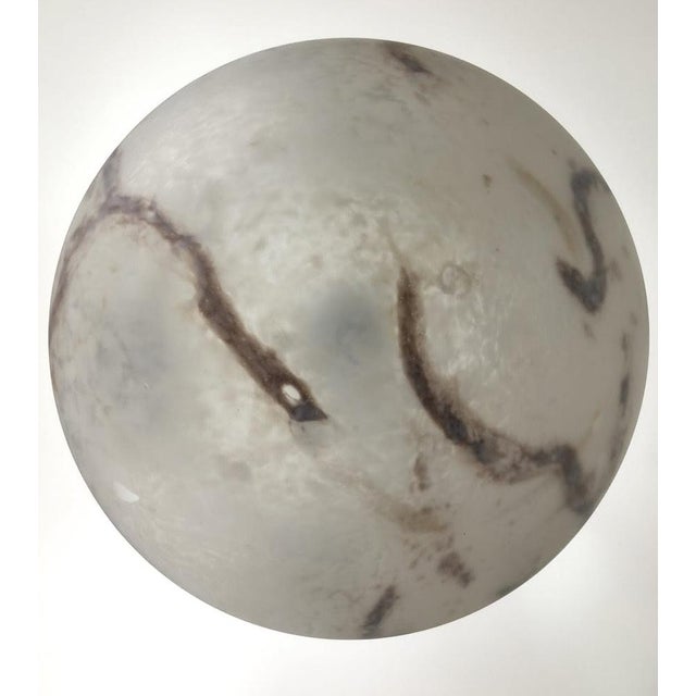 Large Postmodern Brass and Marbled Glass Table Lamp, 1960s For Sale - Image 11 of 18