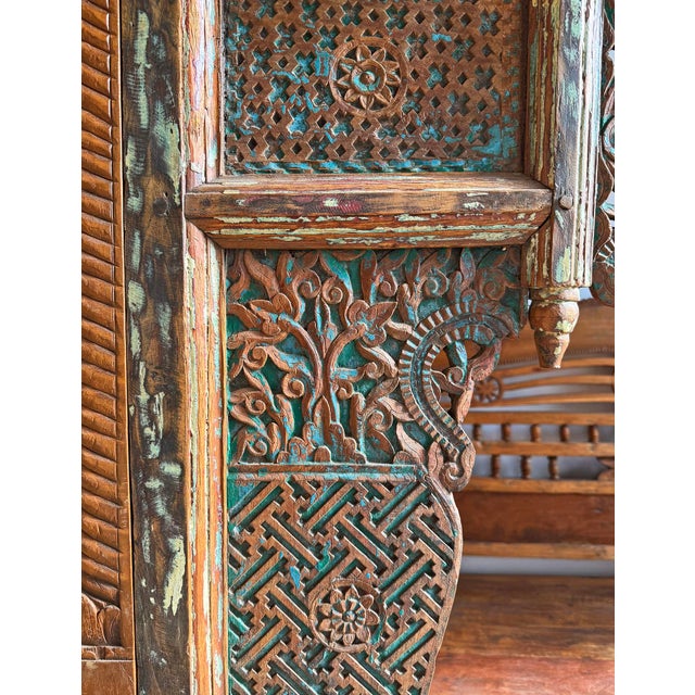 Indian Antique Balinese Canopy Daybed For Sale - Image 3 of 11