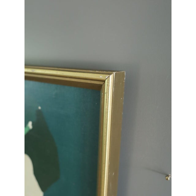 Mid-Century Modern 'Between Us' Abstract Figurative Oil Painting by Swedish Painter Hans Osswald (1919-1983), Framed For Sale - Image 6 of 12