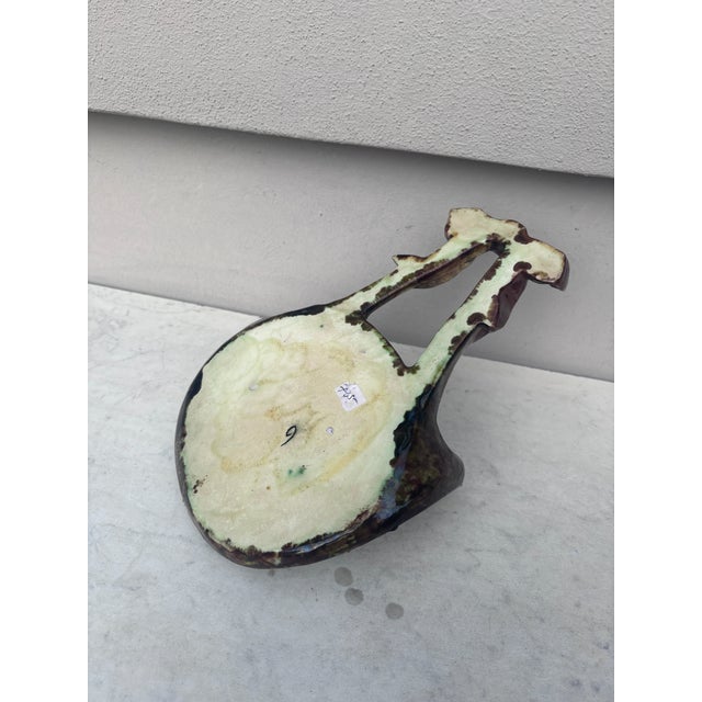 Ceramic 19th Century French Majolica Hat Wall Pocket For Sale - Image 7 of 7