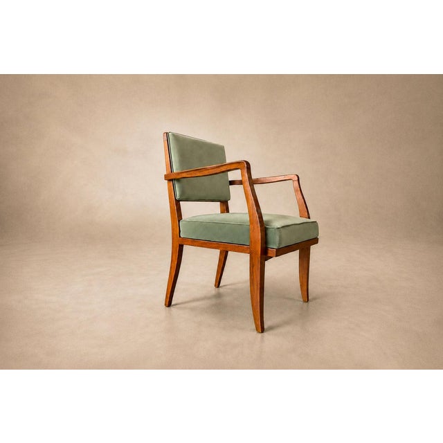 Pair of Caviúna Wood Armchairs in Thick Green Velvet, Brazil, Mid-20th Century - Lot 954 For Sale - Image 11 of 16