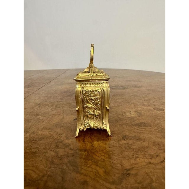 Antique Victorian Miniature Carriage Clock, 1890s For Sale - Image 6 of 7