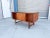 1960s Danish Modern Teak Partners Desk With Drop-Down Bar & Bookcase Back For Sale - Image 10 of 12