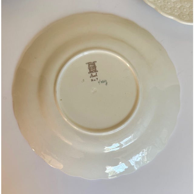 Vintage Spode Copeland England Botanical Luncheon Plates — Set of 10 For Sale - Image 14 of 16