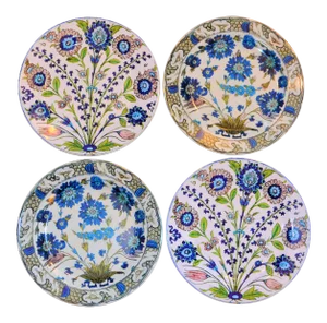 Enamaled Tin Iznik Plates - Set of 4