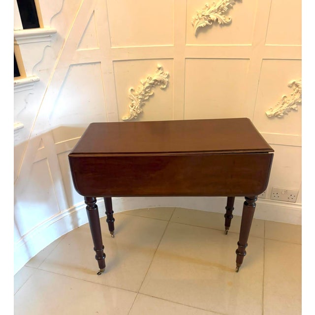 Antique Victorian Mahogany Pembroke Drop Leaf Dining Table, 1860s For Sale - Image 14 of 14