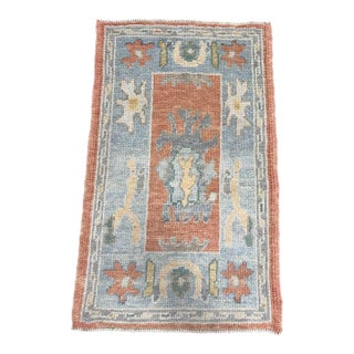 Turkish Oushak Rug 2'1" x 3'5" For Sale