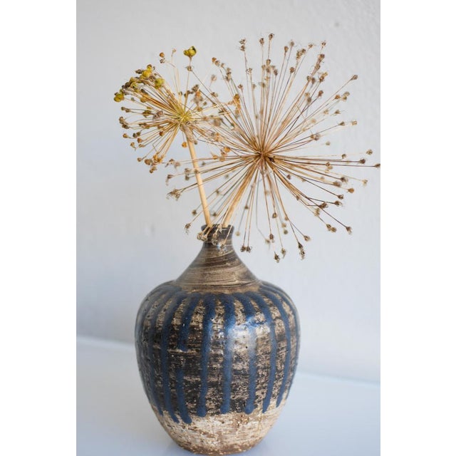 A fantastic vintage handmade brutalist art pottery vase made by the talented and well-known artist Mari Simmulson for...