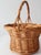Vintage Round Wicker Gathering Basket With Handle For Sale - Image 6 of 13