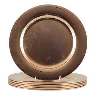 Brass Cover Plates from Scandia Present, Sweden, 1980s, Set of 6 For Sale