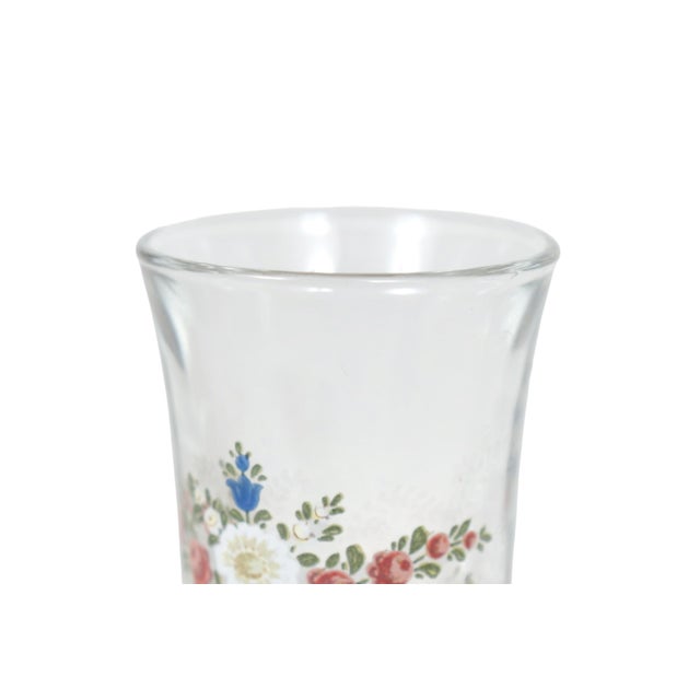 Traditional Late 20th Century Italian Hand Painted Floral Shot Glasses - Set of 4 For Sale - Image 3 of 7