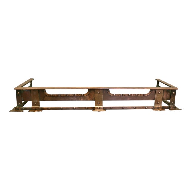 19th Century Arts and Crafts Brutalist Riveted Copper Fender, 1880 For Sale
