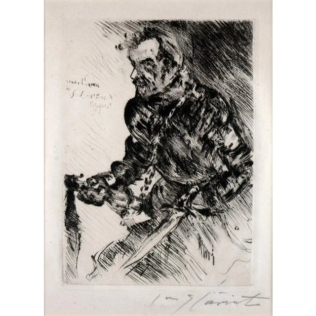 1920s Lovis Corinth, Rudolf von Rittner as Florian Geyer, 1924, Etching For Sale - Image 5 of 5